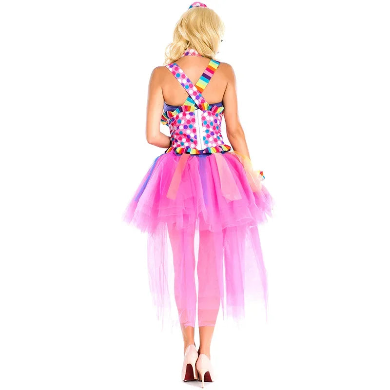 Women's Sexy Circus Clown Cosplay Dress — Halloween Fancy Dress