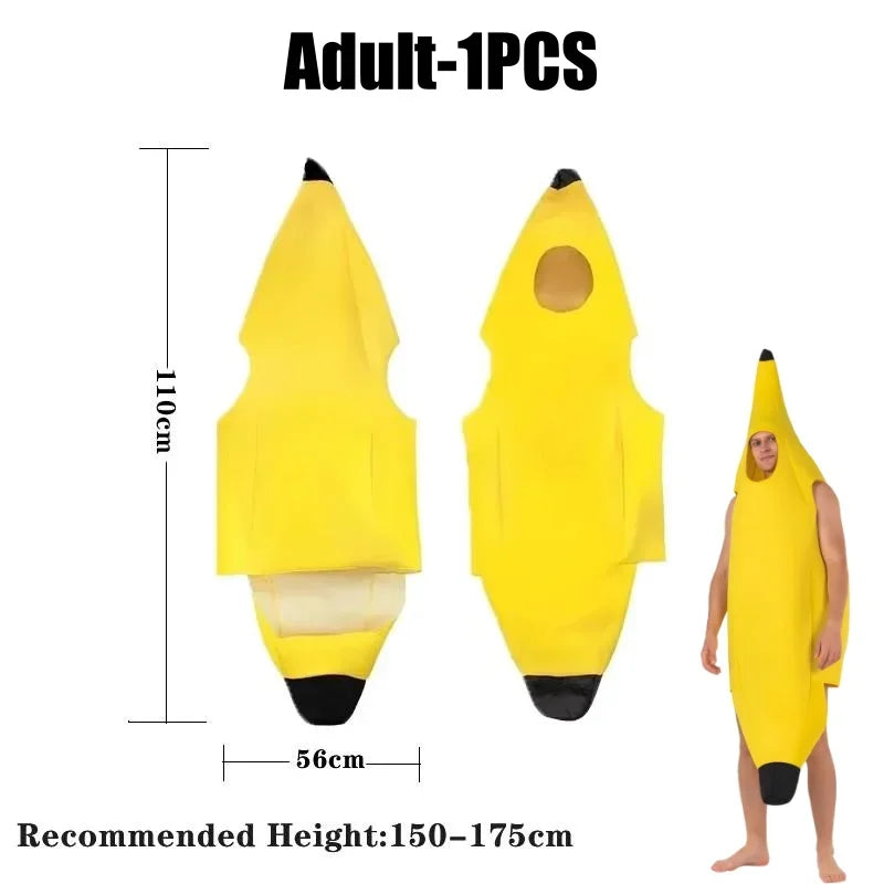 Funny Banana Costume — Kids & Adults Halloween Fancy Dress