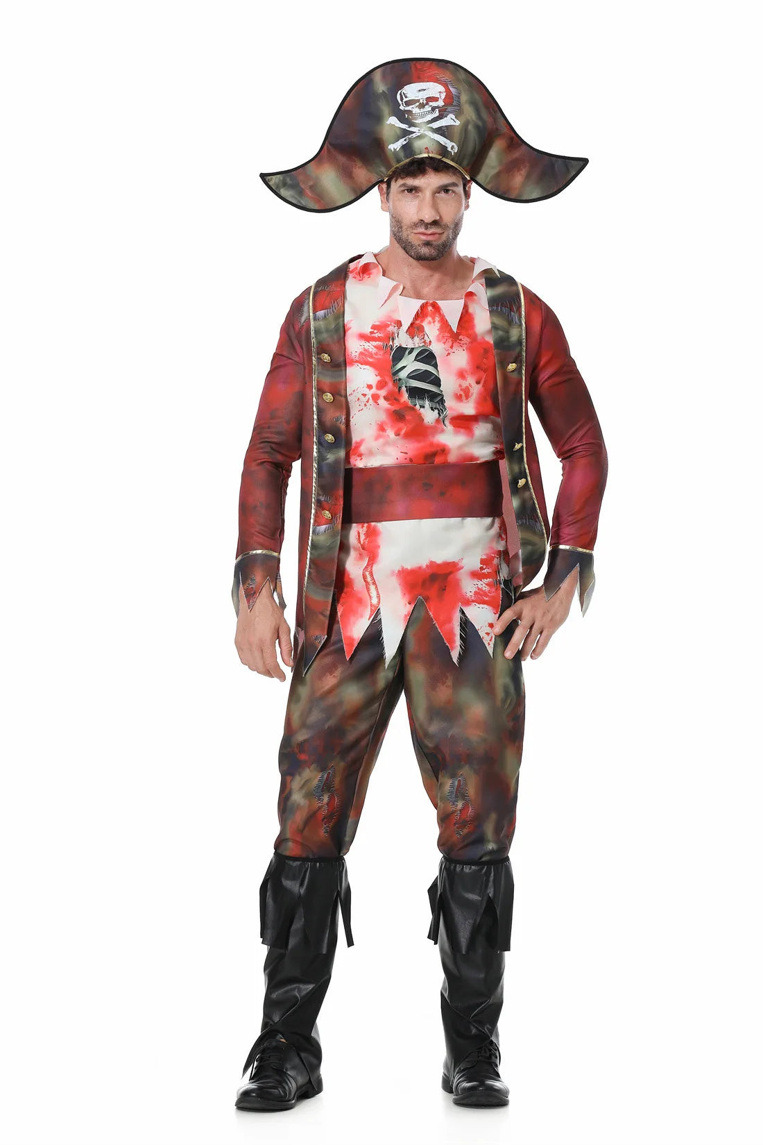 Couples Halloween Costume Set — Zombie Pirate & Ghost Bride