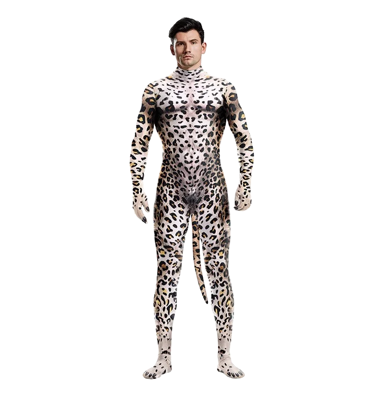 Men's Wild Animal Halloween Bodysuit — 3D Print Full Cover Jumpsuit