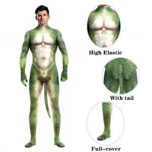 Men's Wild Animal Halloween Bodysuit — 3D Print Full Cover Jumpsuit