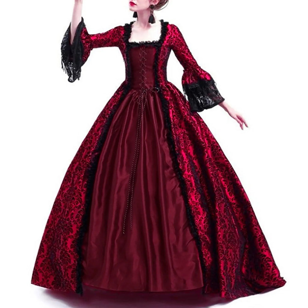 Women's Medieval Gothic Halloween Costume — Hooded Long Gown