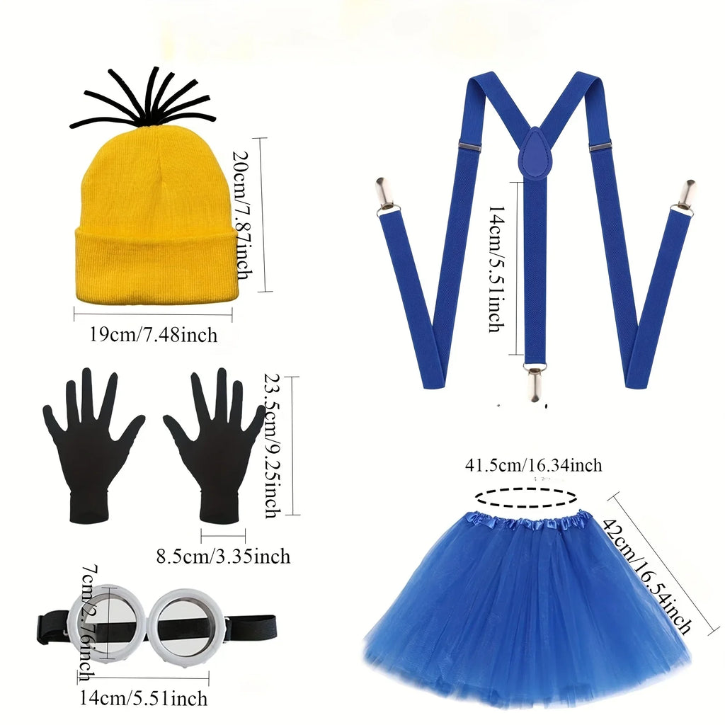 Women's Halloween Accessories Costume Set — Tutu, Goggles, Gloves & More