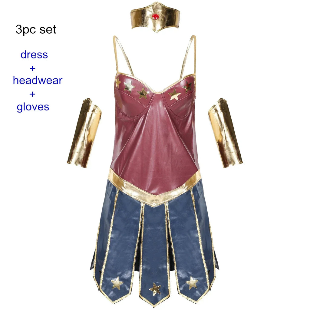 Women's Superhero Halloween Costume — Wonder Woman Cosplay Fancy Dress
