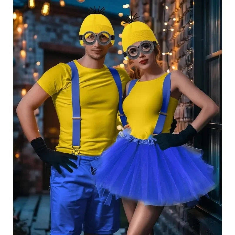 Halloween Costume Accessories Bundle — Goggles, Beanie & Gloves