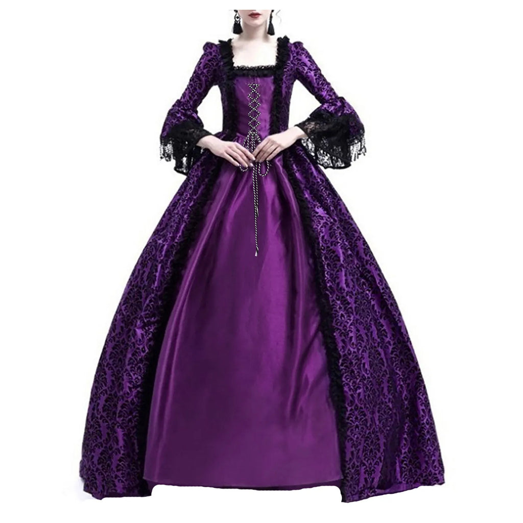 Women's Medieval Gothic Halloween Costume — Hooded Long Gown