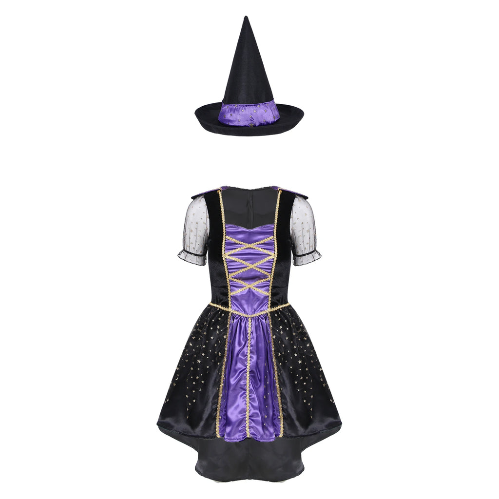 Women's Halloween Witch & Vampire Queen Costume Dress