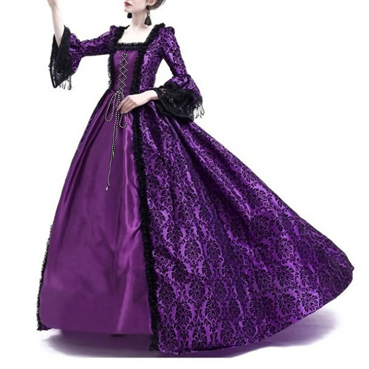 Women's Medieval Gothic Halloween Costume — Hooded Long Gown
