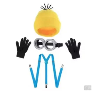 Halloween Costume Accessories Bundle — Goggles, Beanie & Gloves