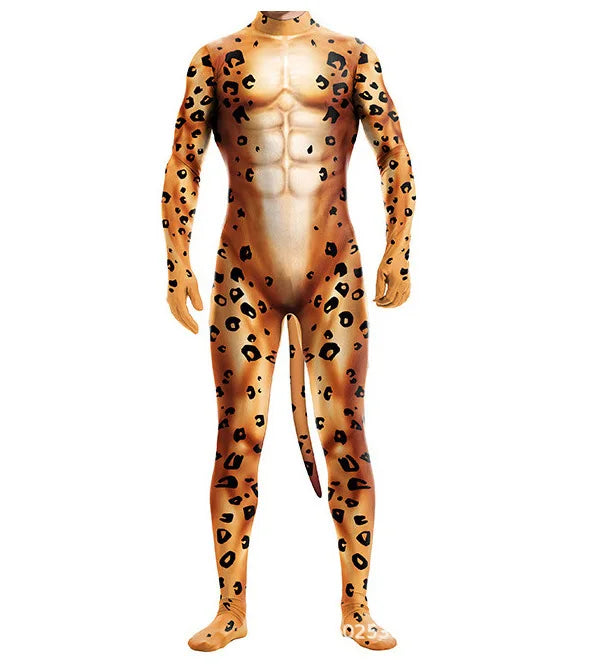 Men's Wild Animal Halloween Bodysuit — 3D Print Full Cover Jumpsuit