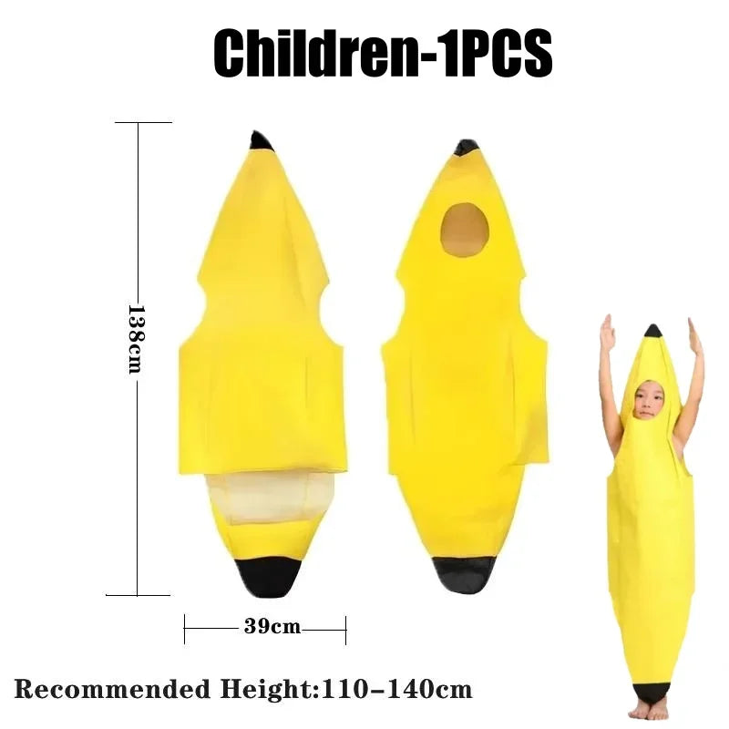 Funny Banana Costume — Kids & Adults Halloween Fancy Dress