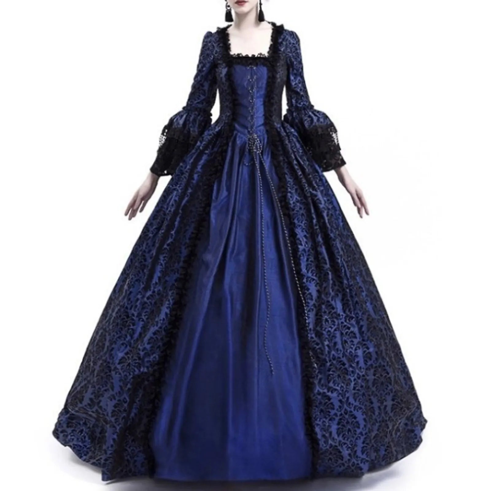 Women's Medieval Gothic Halloween Costume — Hooded Long Gown