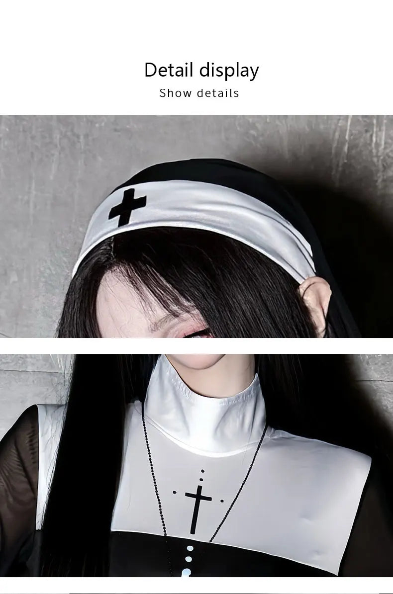 Women's Sexy Nun Halloween Costume — Carnival Cosplay Fancy Dress