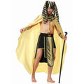 Men's Vintage Mythic Noble Halloween Costume — Pharaoh Robe & Cape